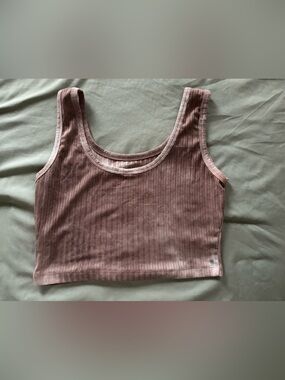 Brown tye dye crop top 🤎